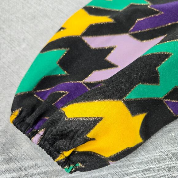 Ashley Stewart Wom 26/28 NWT One Shoulder Blouse Mardi Gras Jazz College Concert - Picture 11 of 12